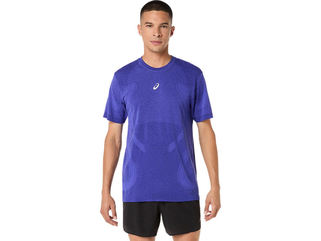 ROAD SEAMLESS SS TOP - Cobalt Burst/Eggplant