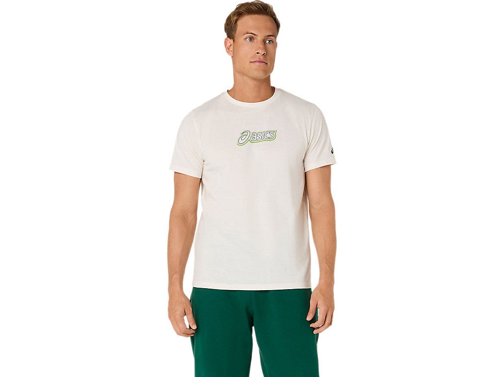 ASICS LOGO GRAPHIC TEE - Cream