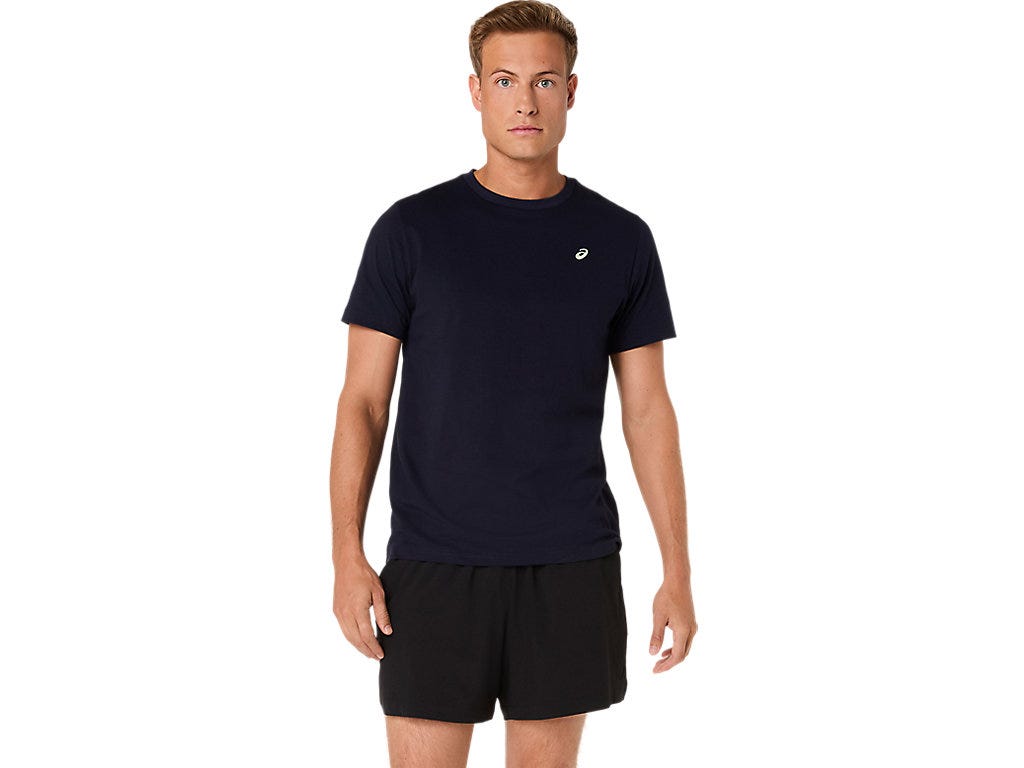ASICS SPIRAL EMBROIDERY TEE - Midnight