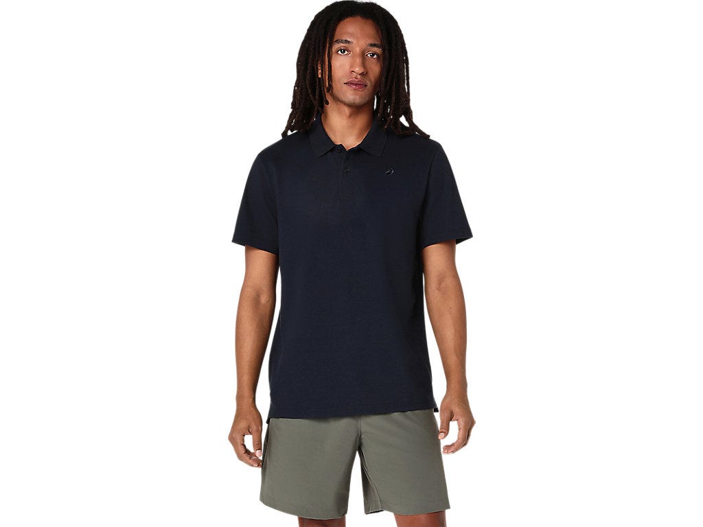 ASICS COTTON BLEND POLO-SHIRT - Midnight