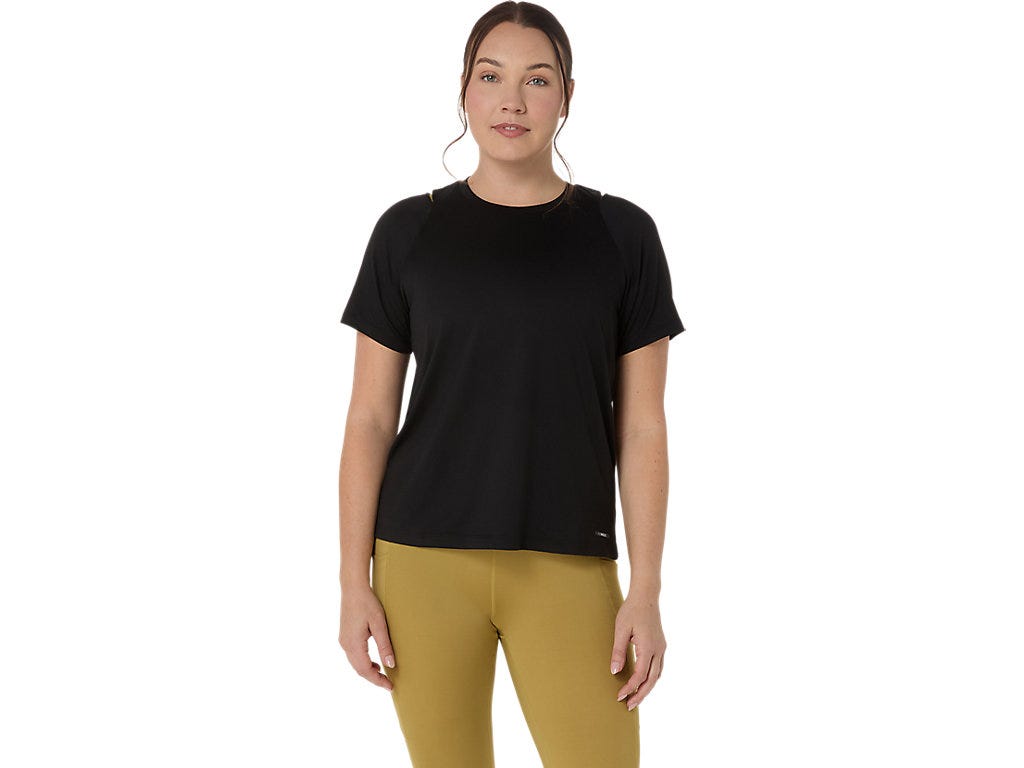 ACTIBREEZE JACQUARD SHORT SLEEVE TOP - Performance Black
