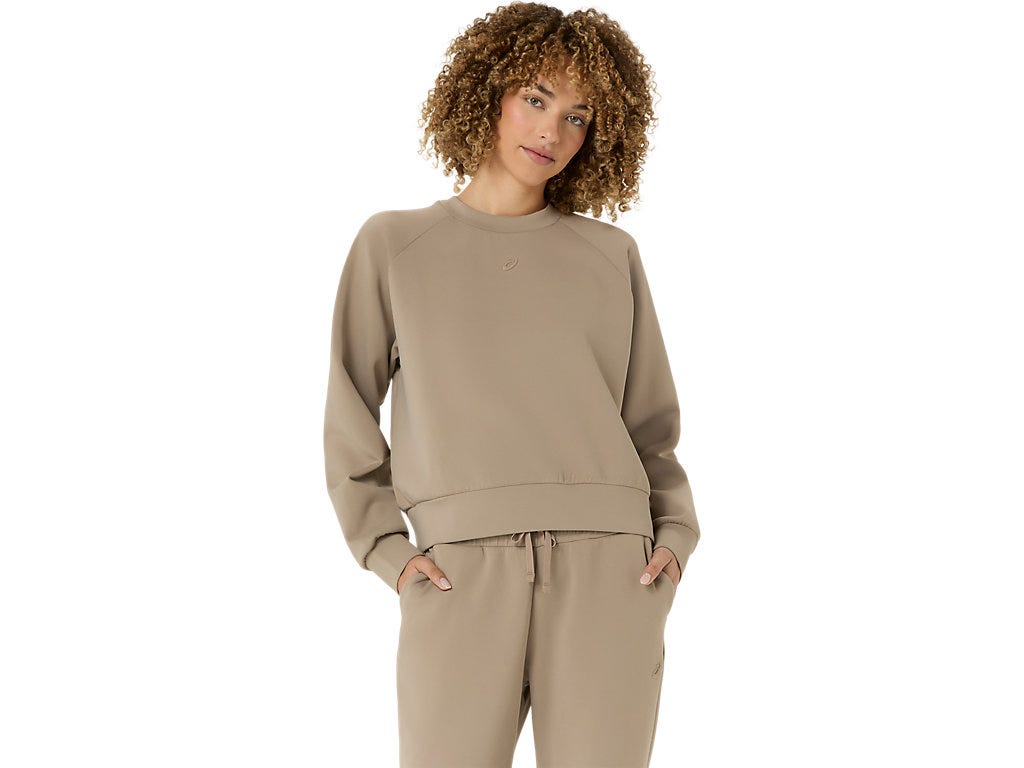 NAGINO REFINED TEXTURE SWEAT TOP - Greige