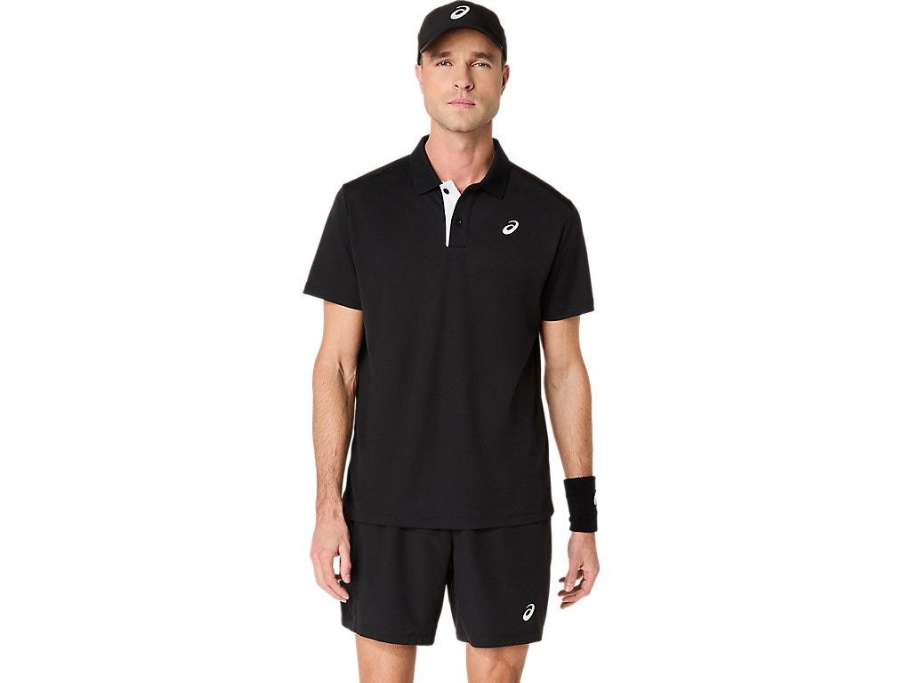 COURT POLO - Performance Black